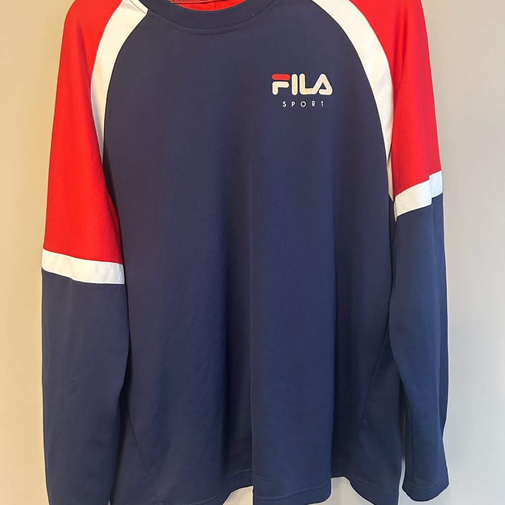 Fila Sport Navy and Red Logo Shirt